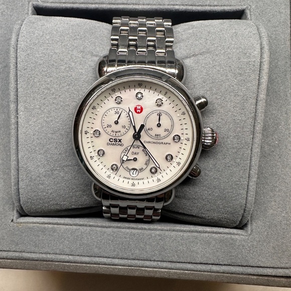 Michele CSX-36 Chronograph Mother of Pearl Dial Date Stainless Steel Watch main image 11